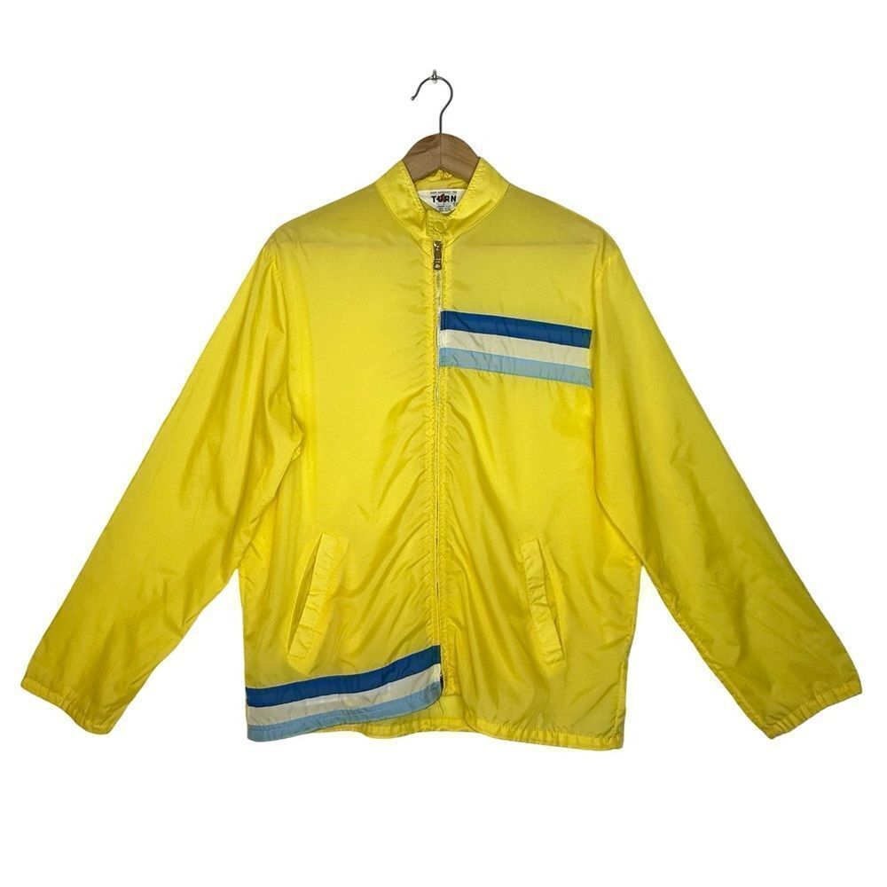 VINTAGE 1960’s Yellow Bright Vintage Windbreaker Size  Large